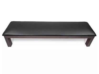Picture of Presidential Billiards Ash Brown with Black Vinyl Spectator Bench