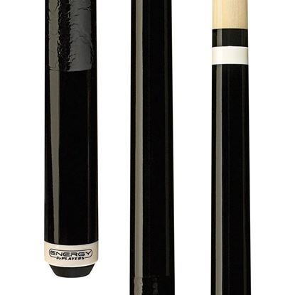 Picture of Energy By Players Midnight Black Gloss Cue with Simulated Leather Wrap
