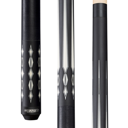 Picture of Energy By Players Matte Black/White with Silver Cue with Black Linen Wrap