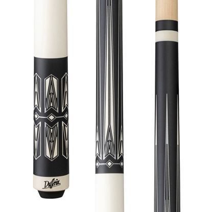 Picture of Dufferin Matte Black & White Wrapless Cue - 5/16 x 18