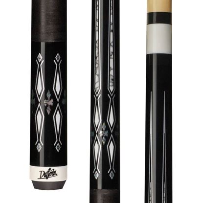 Picture of Dufferin Black & White Cue with Black Linen Wrap - 5/16 x 18