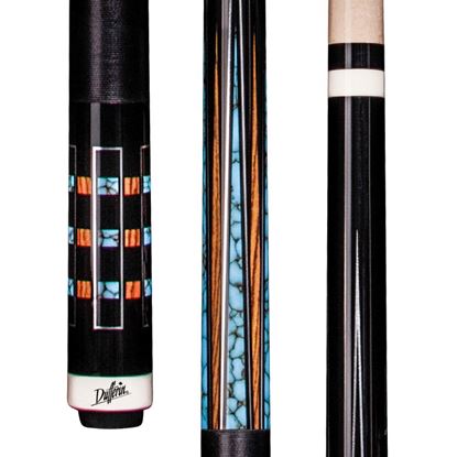 Picture of Dufferin Black & Blue Recon Cue with Black Linen Wrap - 5/16 x 18